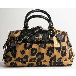 Coach Madison Ocelot Sabrina Satchel Handbag
